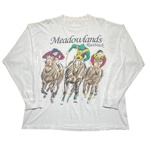 Vintage 90's Meadowlands Horse Racing Longsleeve T-Shirt - FRESH KILLS VINTAGE